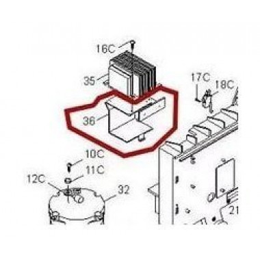 CAME 119RIBX036 Кронштейн крепления аккумуляторов BX-P