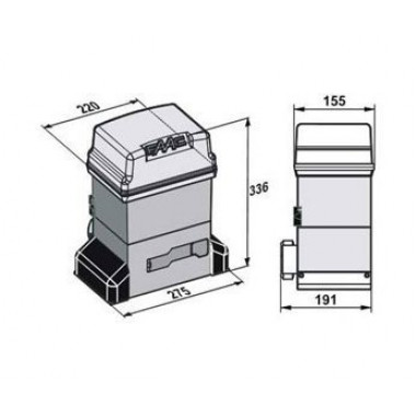 FAAC 844 R 109896 привод для откатных ворот до 2200 кг