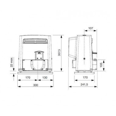 CAME BX708AGS (801MS-0030) привод для откатных ворот до 800 кг