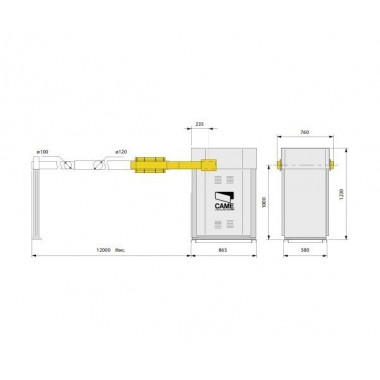 CAME G12000K (001G12000K) тумба шлагбаума