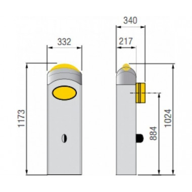 CAME G3000 DX (001G3000DX) тумба шлагбаума для правостороннего монтажа