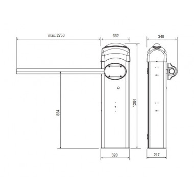 CAME G3000 DX (001G3000DX) тумба шлагбаума для правостороннего монтажа