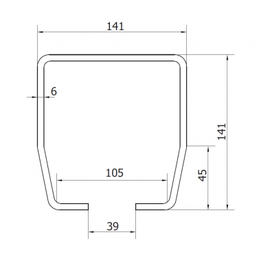 CAME STAGE LB 3 (1700178) рельс направляющий 3 м до 1700 кг