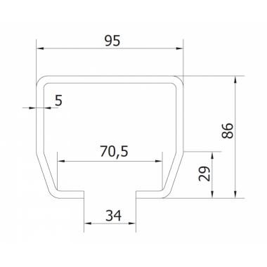 CAME STAGE MB 3 (1700169) рельс направляющий 3 м до 800 кг