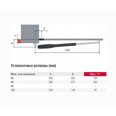 CAME ATS50АGS COMBO CLASSICO (8K01MP-030) телескопический комплект автоматики для распашных ворот до 1000 кг, до 5 м