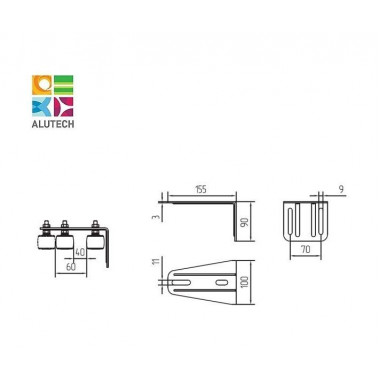 Alutech SGN.01.718 кронштейн