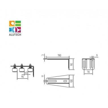 Alutech SGN.02.718 кронштейн