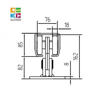 Alutech SGN.02.150 тележка роликовая