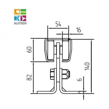 Alutech SGN.01.140 тележка роликовая