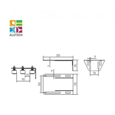 Alutech SGN.03.717 кронштейн