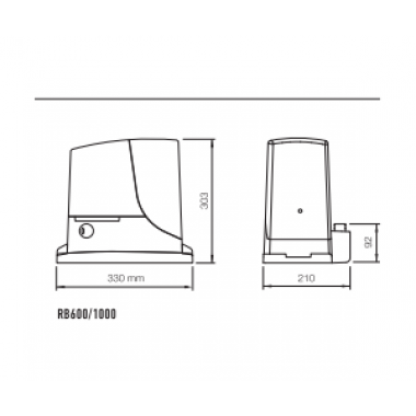 NICE RB600 электромеханический привод для откатных ворот Robus 600