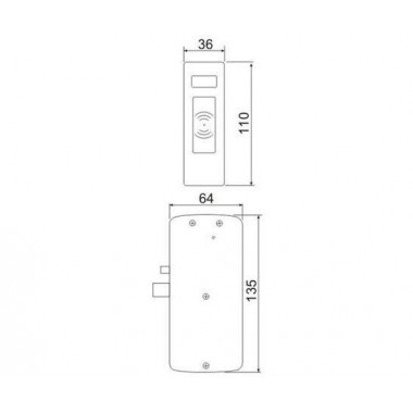 IronLogic Z-496 EHT серебро (5454) электромеханический замок для мебели