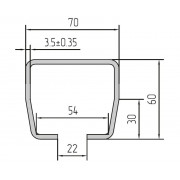 Alutech комплект с неоцинкованной шиной SG.01.002.А 8 метров и стальными роликами для ворот до 450кг