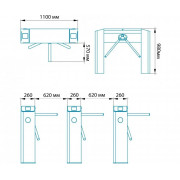 Блокпост ТМБ 800 тумбовый турникет
