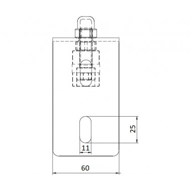 CAME FRS 2 (1700183) скоба направляющая с 2 роликами CAME FRS 2 (1700183) скоба направляющая с 2 роликами