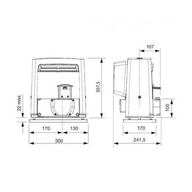 CAME BX704AGS (801MS-0020) привод для откатных ворот до 400 кг
