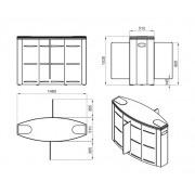 CAME SLIDING GATE SG90 001SG90SC центральный модуль раздвижного турникета ширина прохода 2х900 мм