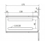 CAME PARK (1700006) Кронштейн 175х88мм с крепежем для LAST S/M и PADDOCK SM/2