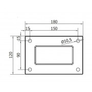 CAME PARK L (1700022) Кронштейн 256х120мм с крепежем для LAST L и всех моделей PADDOCK