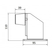 CAME ES 50 PN (1700090) Ограничитель хода, 110х95 мм, крепление винтами