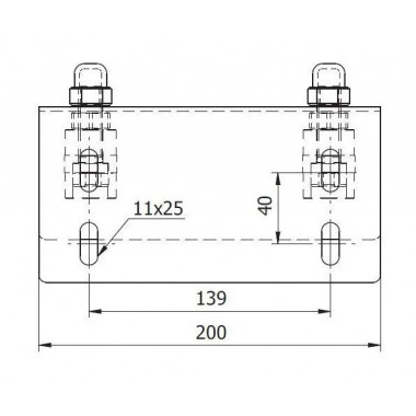 CAME GRS 4 (1700185) Скоба направляющая верхняя с 4 роликами, 0-124 мм CAME GRS 4 (1700185) Скоба направляющая верхняя с 4 роликами, 0-124 мм