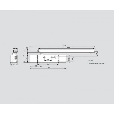 Dorma TS-93 G BC+DC EN 2-5 белый 43030011 доводчик до 150 кг
