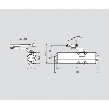 Dorma TS-68 ФОП белый 66400211 доводчик до 90 кг