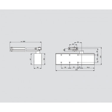 Dorma TS-72 EN 2-4 серый 22232101 доводчик до 90 кг