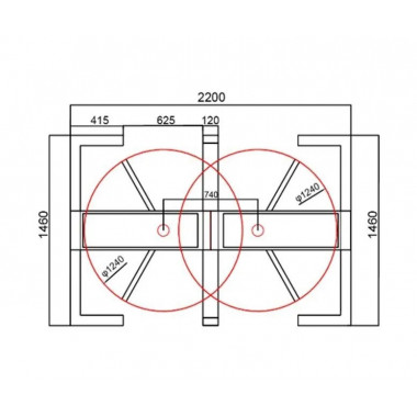 DormaKaba Easy High 50 (19990032) полноростовый двухпроходной турникет