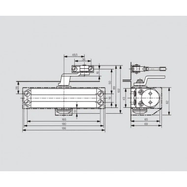 Dorma TS-77 EN3 коричневый  76050103  доводчик до 65 кг