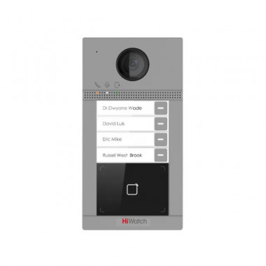 HiWatch VDP-D4214W 2Мп IP вызывная панель на четырех абонентов