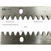 HURDE Rack-R08 (14-08) Стальная зубчатая рейка с комплектом крепежа модуль М4