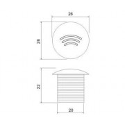 IronLogic СP-Z (мод. 2MF-B) врезной антивандальный считыватель, светлый
