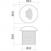 IronLogic CP-Z-2 (мод. MF-I) (9487 / 9630) врезной антивандальный считыватель, темный