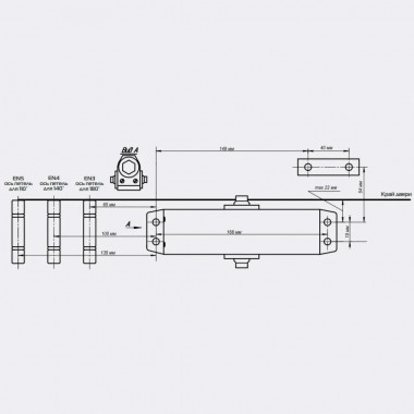 NOTEDO DC-100 Классика серебро доводчик до 100 кг