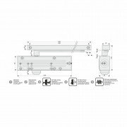 NOTEDO DC-025-095 SL+HO+DA+BC PRO (серебро) доводчик дверной, механогидравлический, двухскоростной