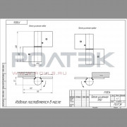 Ролтэк 834Л (левая) петля для ворот усиленная до 600 кг.