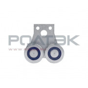 Ролтэк 210.RC74 Тележка для подвесных ворот с отверстиями для подвешивания груза до 600 кг. ЕВРО (RC74)