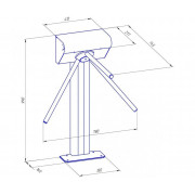 Ростов-Дон Т9М1-02 уличный вариант (0712-01) турникет-трипод