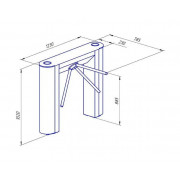 Ростов-Дон ТТ10М1-Н (0422-02) тумбовый турникет