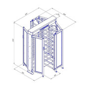 Ростов-Дон ПР1С/4М2 У (0888) уличный полноростовой роторный турникет