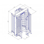 Полноростовой турникет-шлюз Ростов-Дон ПР1Ш/3М2 У (0913)